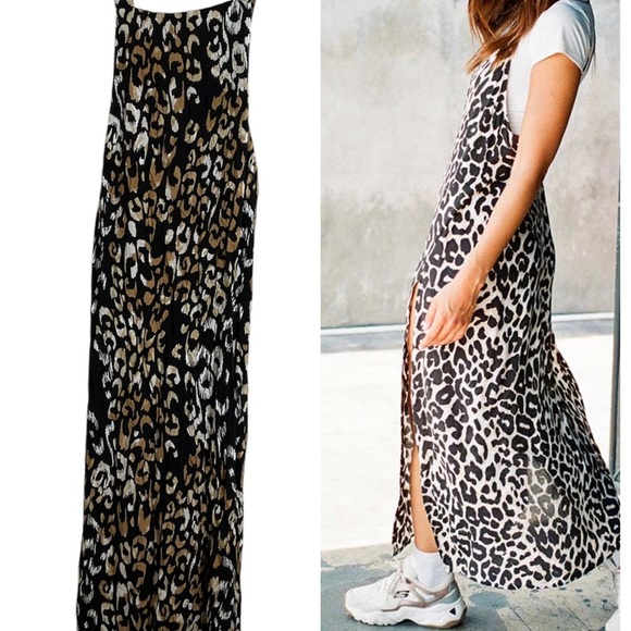 Crimson & Clover Dress" Leopard Print Maxi Dress size small - Picture 1 of 12